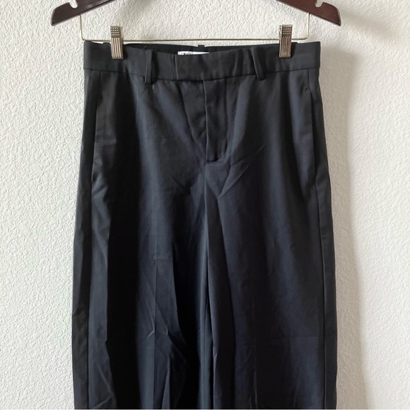 Zara Black Office Career Minimalist Flowy Balloon Barrel Leg Trouser Pants XS - Picture 2 of 5